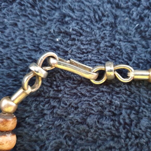 Chunky Vintage Tribal Butterscotch Turquoise Bakelite Statement Necklace - Picture 6 of 15